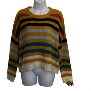Luna Ivy striped sweater women's size M/L multi-colored